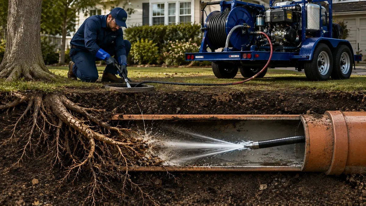 Tree Root Removal with Hydro Jetting in Antioch